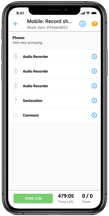 Clickworker App create audio datasets